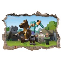 Vinilos y pegatinas 3d videojuego minecraft